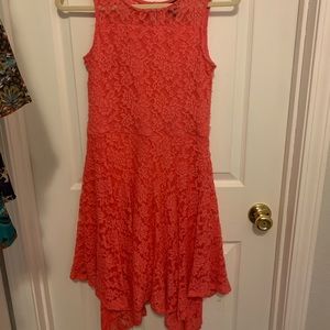 Lilt  salmon-colored lacy dress